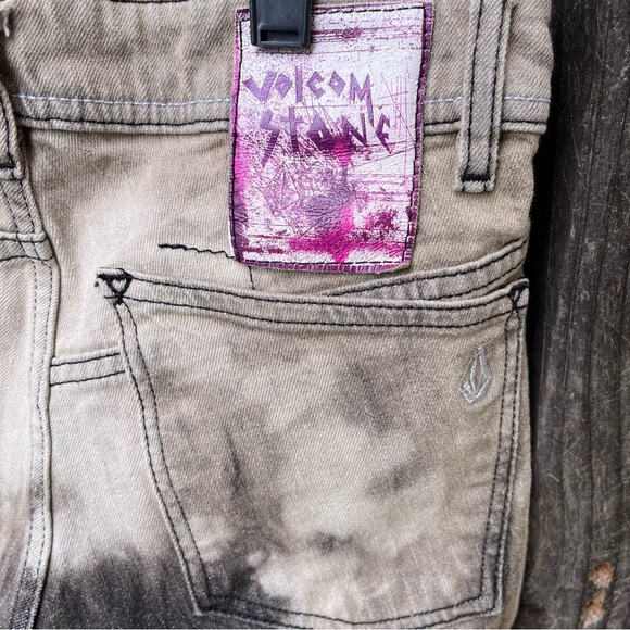 Volcom Stone Boardwear Vintage Tie Dye Acid Wash Jeans In Brown Sz 30 - Picture 3 of 15